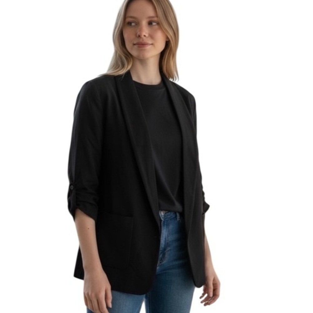 Elevenses Classic Lined Black Blazer size large